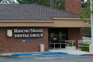 The image shows the exterior of Rancho Niguel Dental Group , a dental office.